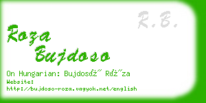 roza bujdoso business card